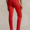 Vaqueros ajustados de tiro alto Ralph Lauren Tompkins para mujer en color rojo Vaqueros ajustados de tiro alto Ralph Lauren Tompkins para mujer en color rojo