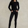 Vaqueros ajustados Ralph Lauren Tompkins negros para mujer