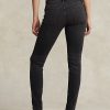 Vaqueros ajustados Ralph Lauren Tompkins negros para mujer
