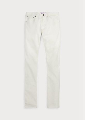 Vaqueros elásticos de corte ajustado Ralph Lauren blancos para hombre
