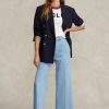 Vaqueros Ralph Lauren de tiro alto y pierna ancha para mujer en azul Vaqueros Ralph Lauren de tiro alto y pierna ancha para mujer en azul