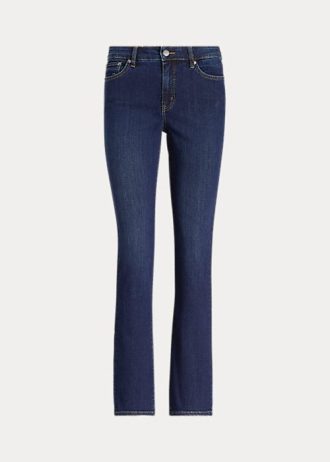 Vaqueros rectos de tiro medio Ralph Lauren para mujer en azul Vaqueros rectos de tiro medio Ralph Lauren para mujer en azul