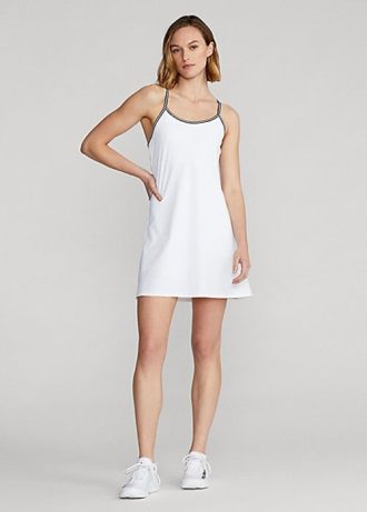 Vestido blanco Ralph Lauren con espalda nadadora para mujer