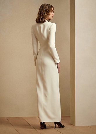 Vestido de esmoquin de seda Kristian de Ralph Lauren para mujer en color crema Vestido de esmoquin de seda Kristian de Ralph Lauren para mujer en color crema
