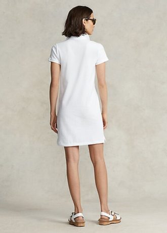 Vestido de malla de algodón Ralph Lauren para mujer, color blanco Vestido de malla de algodón Ralph Lauren para mujer, color blanco