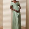 Vestido de noche plisado de jersey Merridan de Ralph Lauren para mujer, color verde Vestido de noche plisado de jersey Merridan de Ralph Lauren para mujer, color verde