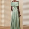 Vestido de noche plisado de jersey Merridan de Ralph Lauren para mujer, color verde Vestido de noche plisado de jersey Merridan de Ralph Lauren para mujer, color verde