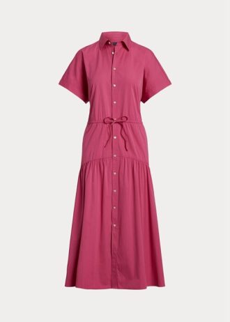 Vestido Ralph Lauren rosa con cordón para mujer