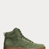 Zapatillas altas de ante Ralph Lauren Court para hombre en color verde