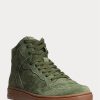 Zapatillas altas de ante Ralph Lauren Court para hombre en color verde