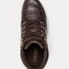 Zapatillas altas de piel con relieve Ralph Lauren Rylee para mujer en color marrón Zapatillas altas de piel con relieve Ralph Lauren Rylee para mujer en color marrón