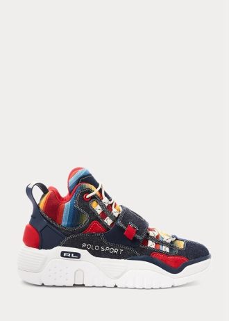 Zapatillas altas multicolor Ralph Lauren PS100 con estampado múltiple para hombre