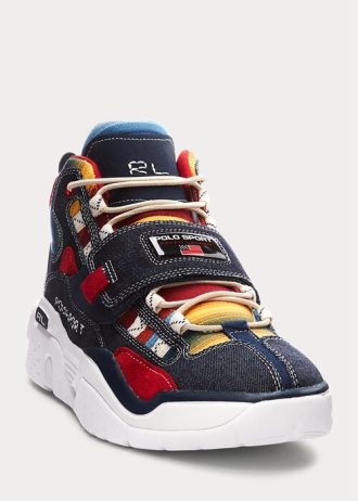 Zapatillas altas multicolor Ralph Lauren PS100 con estampado múltiple para hombre