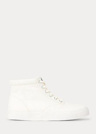 Zapatillas altas Ralph Lauren Bryn para mujer en color crema