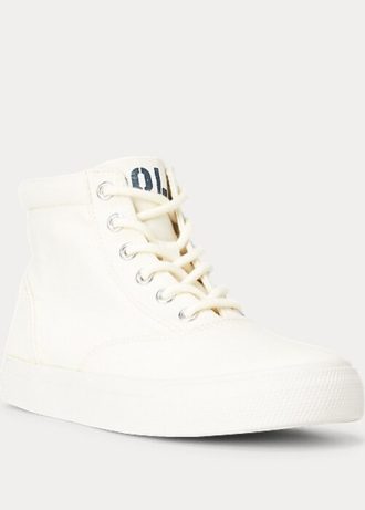 Zapatillas altas Ralph Lauren Bryn para mujer en color crema