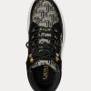 Zapatillas altas Ralph Lauren Rylee con monograma en jacquard para mujer, color negro y gris Zapatillas altas Ralph Lauren Rylee con monograma en jacquard para mujer, color negro y gris