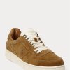 Zapatillas bajas de ante Ralph Lauren Court para hombre en color marrón