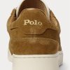 Zapatillas bajas de ante Ralph Lauren Court para hombre en color marrón