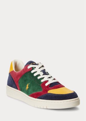 Zapatillas bajas de pana Ralph Lauren Court multicolor para hombre Zapatillas bajas de pana Ralph Lauren Court multicolor para hombre