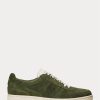 Zapatillas bajas Ralph Lauren Court de ante color oliva para hombre