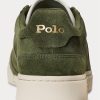 Zapatillas bajas Ralph Lauren Court de ante color oliva para hombre