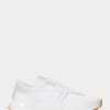 Zapatillas blancas Ralph Lauren Train 89 de piel y Oxford para mujer Zapatillas blancas Ralph Lauren Train 89 de piel y Oxford para mujer