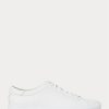 Zapatillas de cuero Ralph Lauren Jermain blancas para hombre