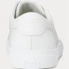 Zapatillas de cuero Ralph Lauren Jermain blancas para hombre