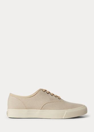 Zapatillas de lona Ralph Lauren grises para mujer
