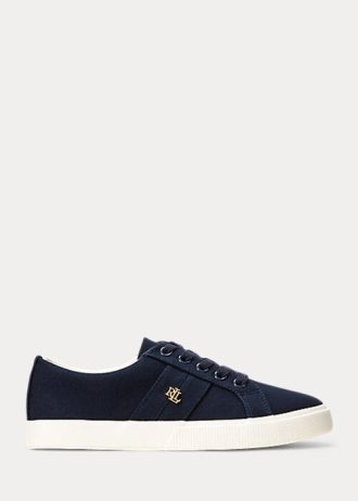 Zapatillas de lona Ralph Lauren Janson II para mujer en color azul marino