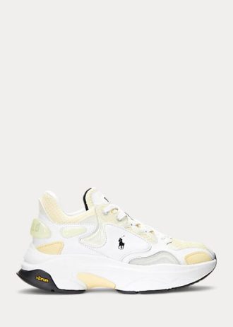 Zapatillas deportivas amarillas con el logotipo de Ralph Lauren para mujer