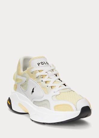 Zapatillas deportivas amarillas con el logotipo de Ralph Lauren para mujer