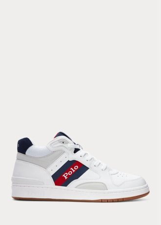 Zapatillas Ralph Lauren Court Mid Pro blancas para hombre