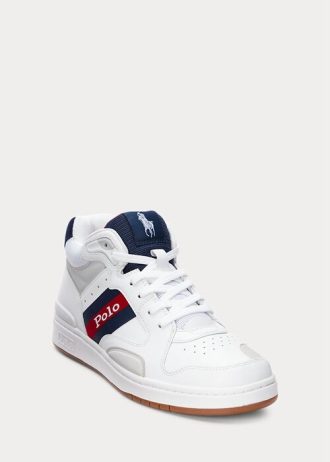 Zapatillas Ralph Lauren Court Mid Pro blancas para hombre