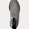Zapatillas Ralph Lauren de ante sin cordones para mujer en gris Zapatillas Ralph Lauren de ante sin cordones para mujer en gris
