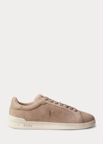 Zapatillas Ralph Lauren Heritage Court II de ante beige para hombre