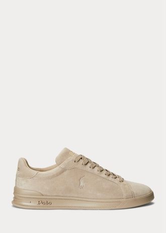 Zapatillas Ralph Lauren Heritage Court II de ante color caqui para hombre