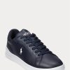 Zapatillas Ralph Lauren Heritage Court II de cuero para hombre en azul marino y blanco Zapatillas Ralph Lauren Heritage Court II de cuero para hombre en azul marino y blanco