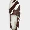 Zapatillas Ralph Lauren Jinny Haircalf sin cordones para mujer, color marrón Zapatillas Ralph Lauren Jinny Haircalf sin cordones para mujer, color marrón
