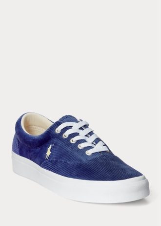 Zapatillas Ralph Lauren Keaton de pana para hombre de la Marina Real
