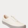Zapatillas Ralph Lauren Keaton de sarga en blanco y gris para hombre Zapatillas Ralph Lauren Keaton de sarga en blanco y gris para hombre