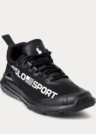 Zapatillas Ralph Lauren Polo Sport Tech Racer negras para mujer