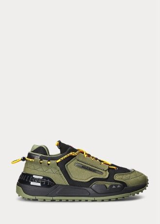 Zapatillas Ralph Lauren PS200 para hombre en color oliva y negro