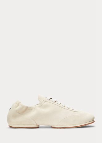 Zapatillas Ralph Lauren The Suede Pony Ballerina para mujer en beige