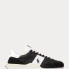 Zapatillas Ralph Lauren Train 89 de ante y Oxford para hombre, color negro y blanco Zapatillas Ralph Lauren Train 89 de ante y Oxford para hombre, color negro y blanco