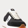 Zapatillas Ralph Lauren Train 89 de ante y Oxford para hombre, color negro y blanco Zapatillas Ralph Lauren Train 89 de ante y Oxford para hombre, color negro y blanco