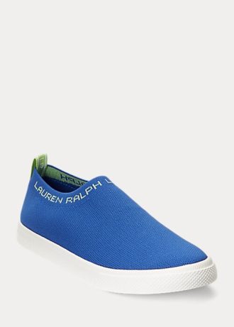 Zapatillas sin cordones Ralph Lauren Jordyn azules para mujer