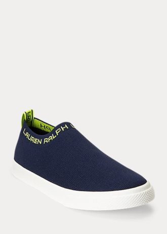 Zapatillas sin cordones Ralph Lauren Jordyn para mujer en azul marino