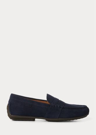Zapatos casuales de ante Ralph Lauren Reynold para hombre en color azul marino