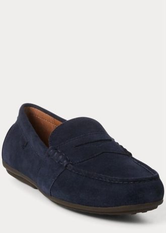 Zapatos casuales de ante Ralph Lauren Reynold para hombre en color azul marino